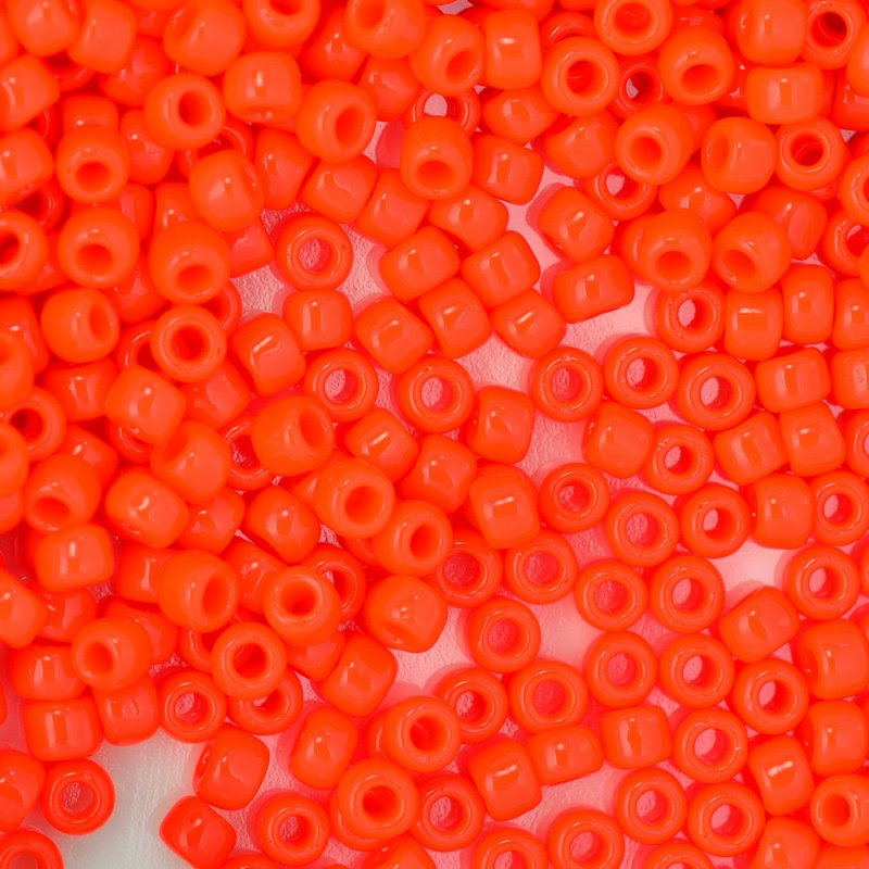 tb6r0050 Japanese Seedbeads - 6/0 Toho Seedbeads - Opaque Sunset Orange
