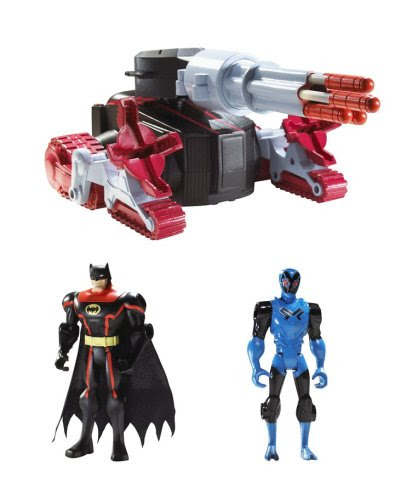 Batman The Brave and The Bold Cyber-Tank with Batman and Blue Bettle Figures On Sale