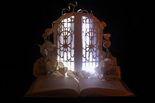 The Fairie Door book sculpture