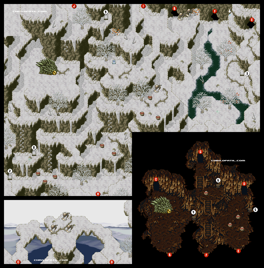 未来の各所のマップ 死の山 クロノ トリガー 攻略 Chrono Trigger 攻略 ゲーム攻略メモ