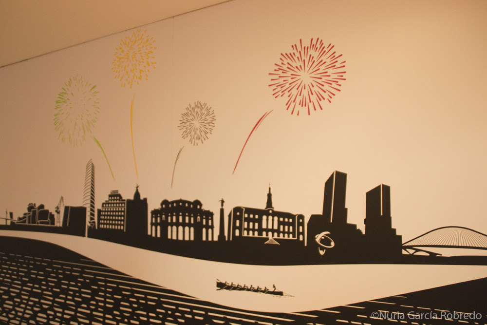 Vinilo con los edificios más emblemáticos de Bilbao