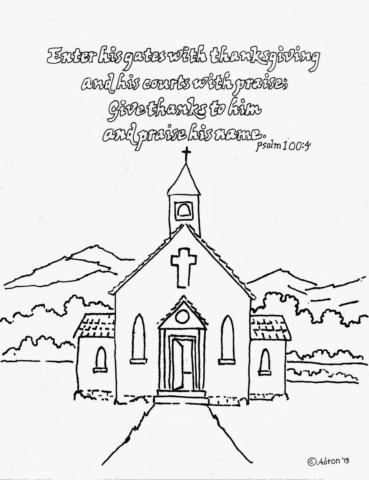 Coloring Pages Of A Church - Coloring Home