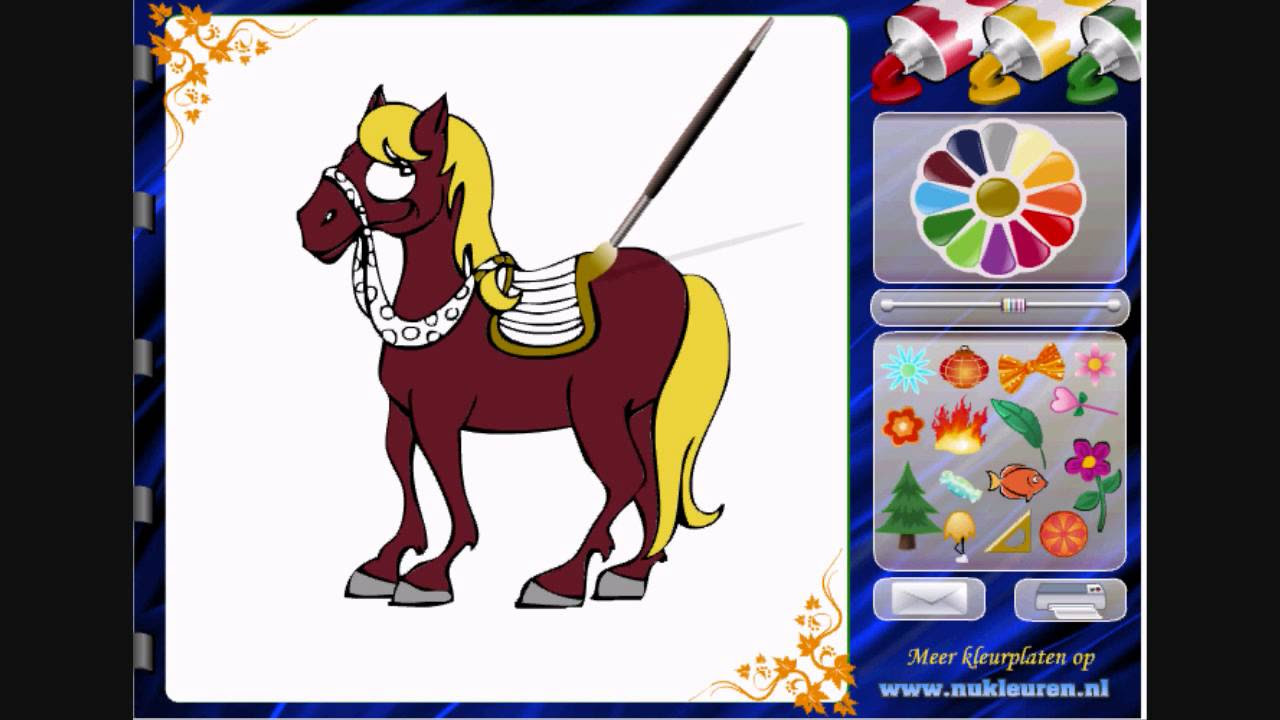 Colorea al caballo - Juegos de Pintar - YouTube