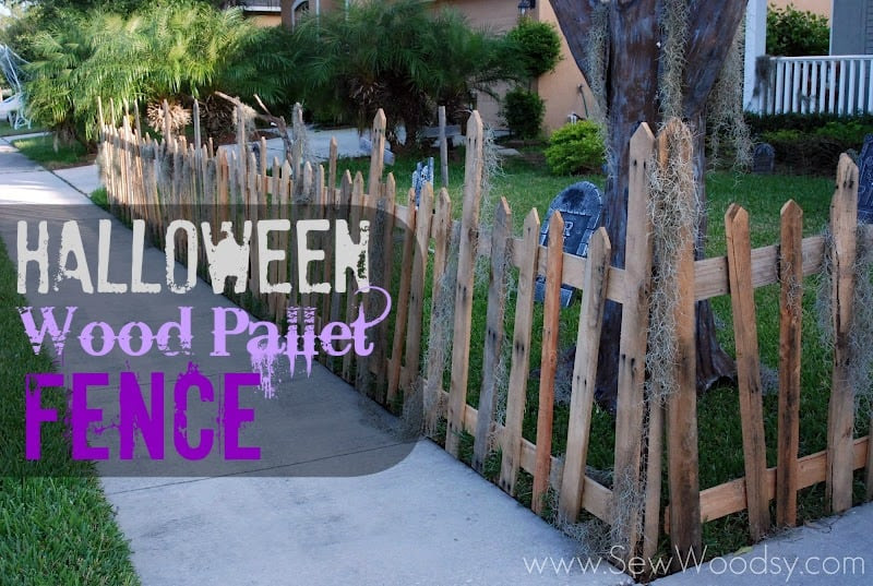 Halloween Wood Pallet Fence - Sew Woodsy