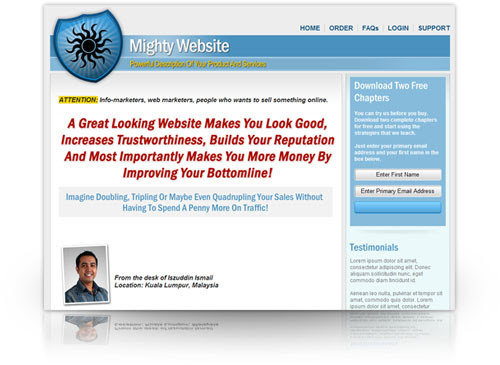 The professional minisite templates