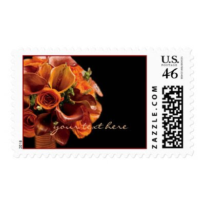 Burnt Orange Calla Lillies/Fall Wedding Postage
