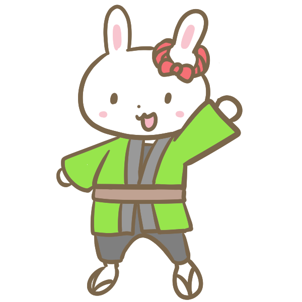 はっぴのウサギのイラスト かわいいフリー素材が無料のイラストレイン