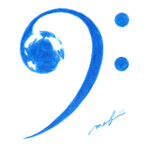ヘ音記号 地球 イラストレーター 藤井美智子 オフィシャルサイト 色々絵画館