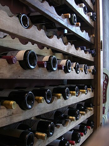 This is but one of the racks of wine in the re...