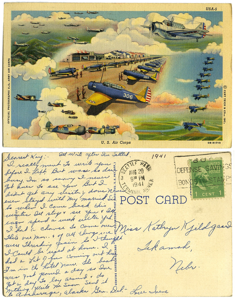 U.S. Air Corps post card_tatteredandlost