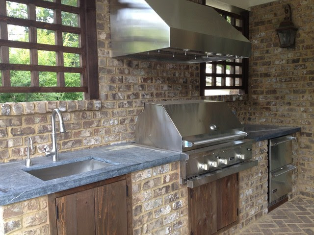 Outdoor Kitchen Bar and Grill - Traditional - Patio - atlanta - by Georgia Classic Pool