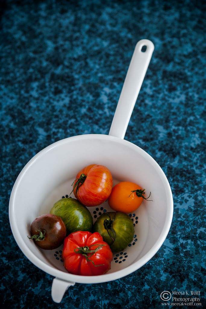 Tomato Goat Cheese Anchovy Galette (0039) by Meeta K. Wolff