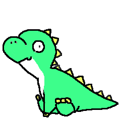 手書き かわいい ゆるい 恐竜 イラスト