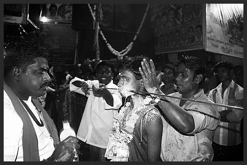Removal Of The Rods From The Cheek After The Piercing Ritual by firoze shakir photographerno1