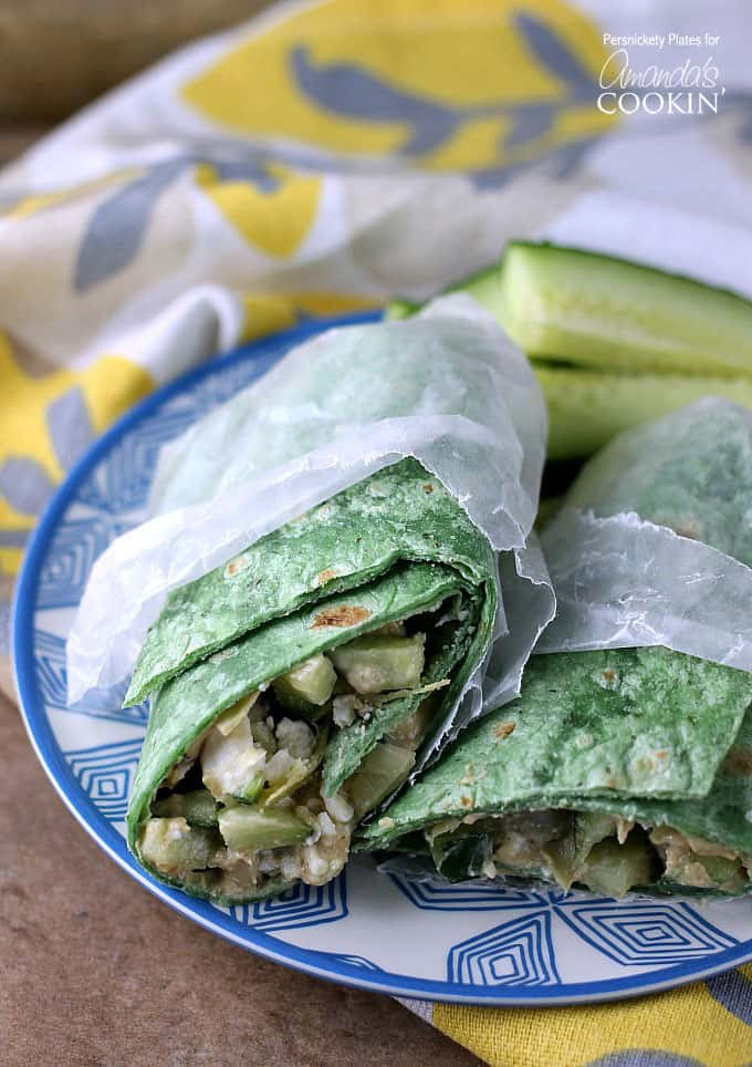 Mediterranean Veggie Wrap: healthy lunch on the go