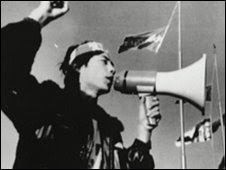 Wang Dan, student leader, addressed crowds at Tiananmen Square in 1989
