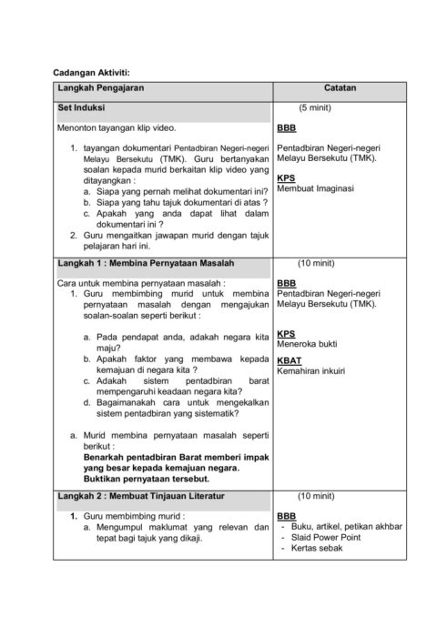 Contoh Kajian Kes Sejarah Tingkatan 2 2019