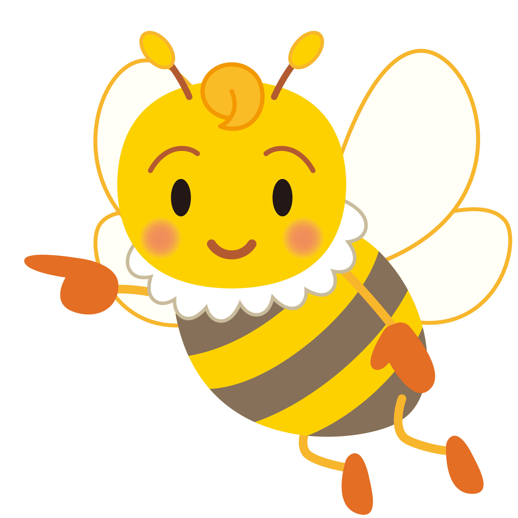 商用フリー 無料イラスト 指差しみつばち 蜂 Honeybee008 商用ok フリー素材集 ナイスなイラスト