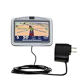 Gomadic Intelligent Compact AC Home Wall Charger for the TomTom Go 910 - High output power with a convenient, foldable plug design - Uses TipExchange Technology