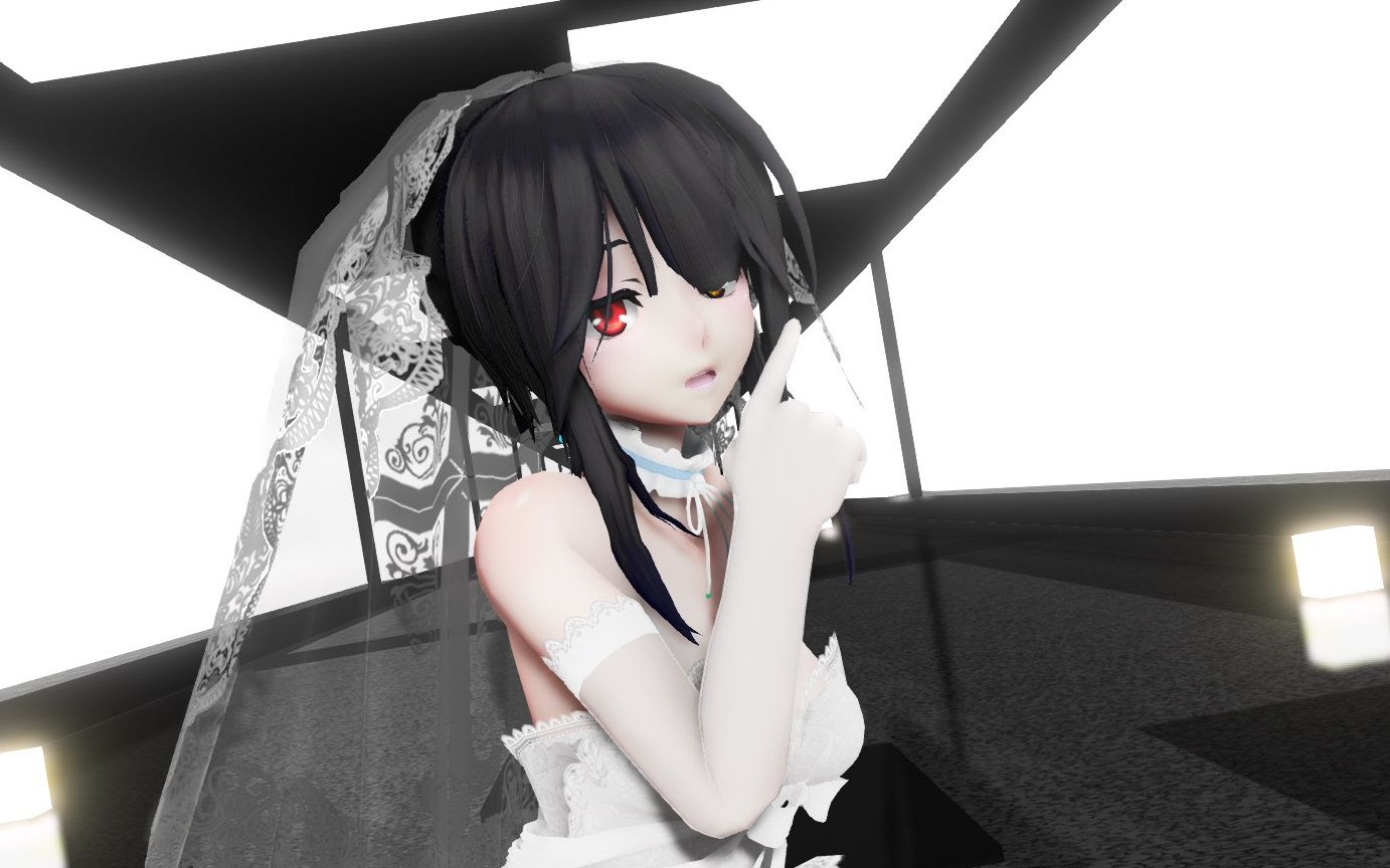 Mmd 時崎狂三girls Tokisaki Kurumi Wedding Dress 哔哩哔哩 つロ干杯 Bilibili