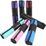 YogaAccessories (TM) Large Nylon Zippered Yoga Mat Bag - Pink
