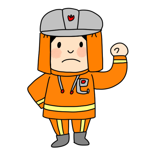 消防士のイラスト かわいいフリー素材が無料のイラストレイン