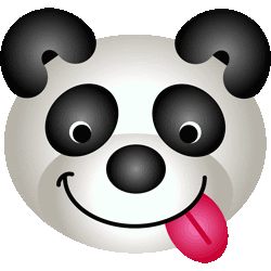 ぱんだのかお No 005 パンダフェイスのイラスト アイコン 条件付フリー素材集 スマホなど携帯電話対応