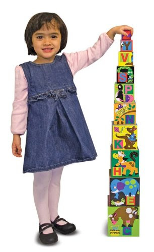 More image Melissa & Doug Deluxe 10-Piece Alphabet Nesting and Stacking Blocks
