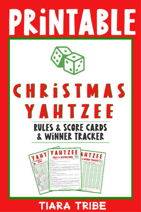 christmas yahtzee rules and yahtzee score cards tiara tribe
