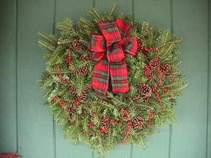24" WREATHS! SHIPPED - Christmas Wreath Fundraiser To Benefit The Bunnies At Cottontail Cottage Rabbit Shelter