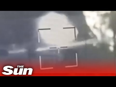 Ukrainian marines BLOW UP Russian tank with powerful guide missile