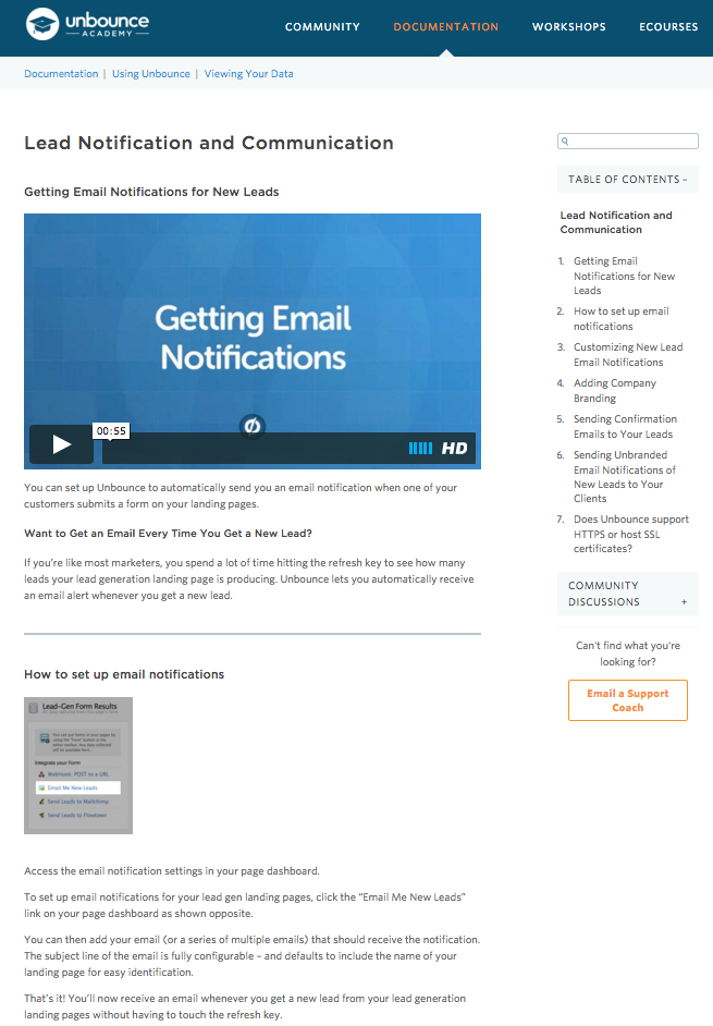 video in knowledge base