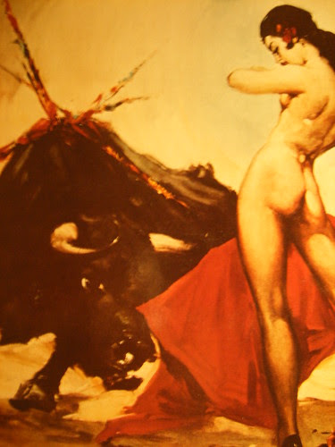 Naked bullfighting