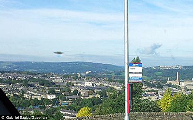 The residents of a Yorkshire town are seemingly not alone after a saucer-shaped object appeared in the skies above them.