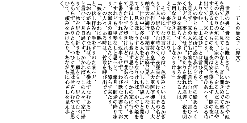 竹取物語 二 世界の男 原文 現代語訳