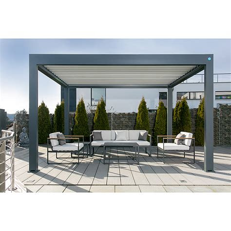 pavillon lamellen pergola    cm anthrazit