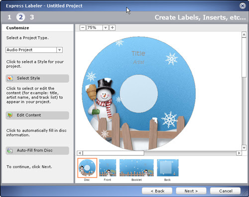 Printing Disc Labels with Easy Media Creator 10 (MyRoxio)