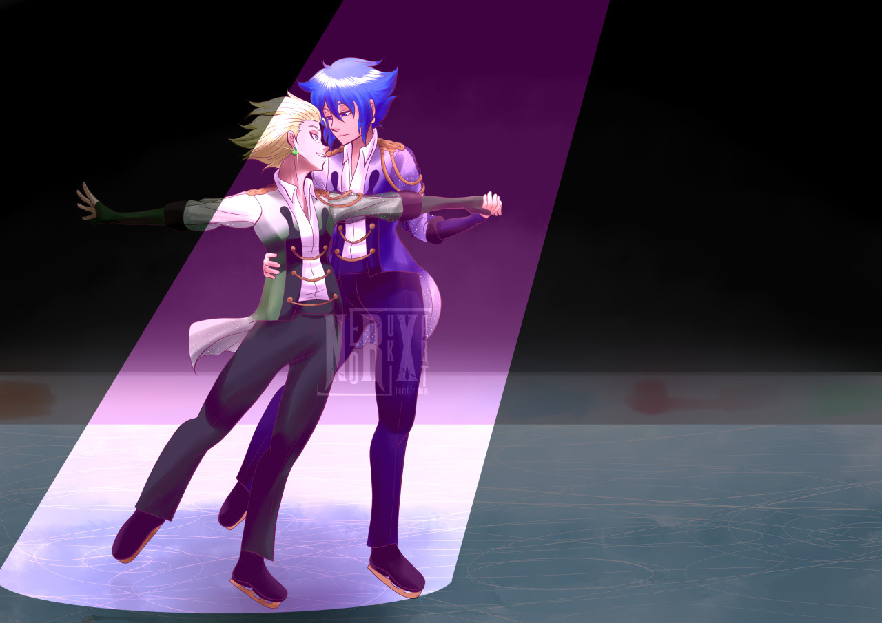 “Lapidot Week Day 2: Dancing/Ice skating ” Peri!!! on Ice ( ͡° ͜ʖ ͡°) Sorry I got this one late :3 decided to use my human au for this prompt so here have Peri as a beautiful Katsudon who can’t see...