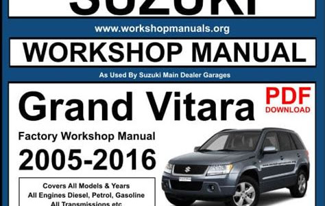 Free Download 2005 suzuki grand vitara workshop repair manual vol2 download Audio CD PDF
