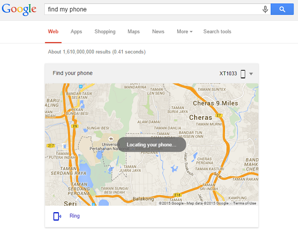You can also Google "find my phone" to locate your Android.