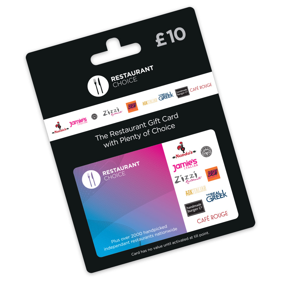 £10 Restaurant Choice Gift Card - Park Christmas Savings 2017