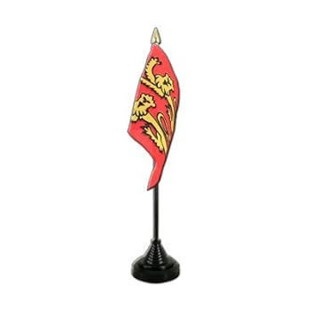 Drapeau de table France Basse Normandie, drapeau normand, 10 x 15 cm, MaxFlags® Drapeau de table France Basse Normandie, drapeau normand, 10 x 15 cm, MaxFlags®