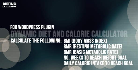 BMI and BMR calorie counter for Wordpress - CodeCanyon Item for Sale
