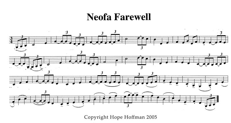 Neofa Farewell Waltz Composition Copyright Susan Hope - 