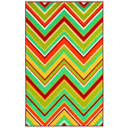 Shaw Living Al Fresco Zig Zag Indoor/Outdoor Rug, 7-Feet 10-Inch by 10-Feet 6-Inch, Multi
