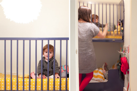 Small Space Living: Moses and Roman's Closet Bedroom | At Home ...