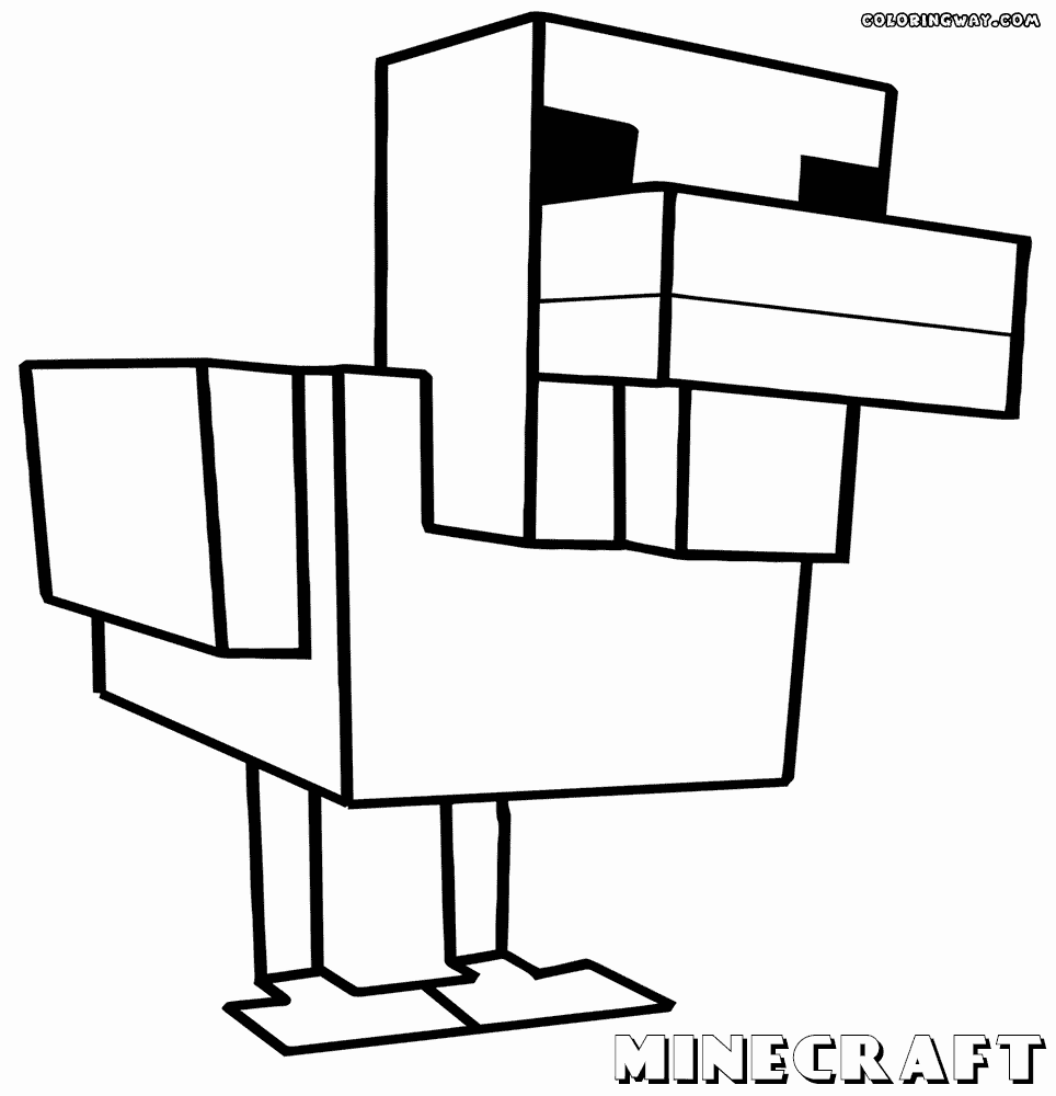 minecraft colouring pages - Clip Art Library
