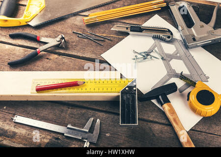 Old Workbench Old Work Tools Stock Photos &amp; Old Workbench ...