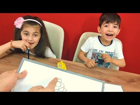 Tarifle resim çizme yarışması, geometrik şekillerle