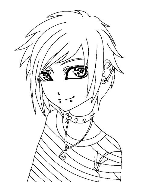 emo anime coloring pages coloring coloring pages